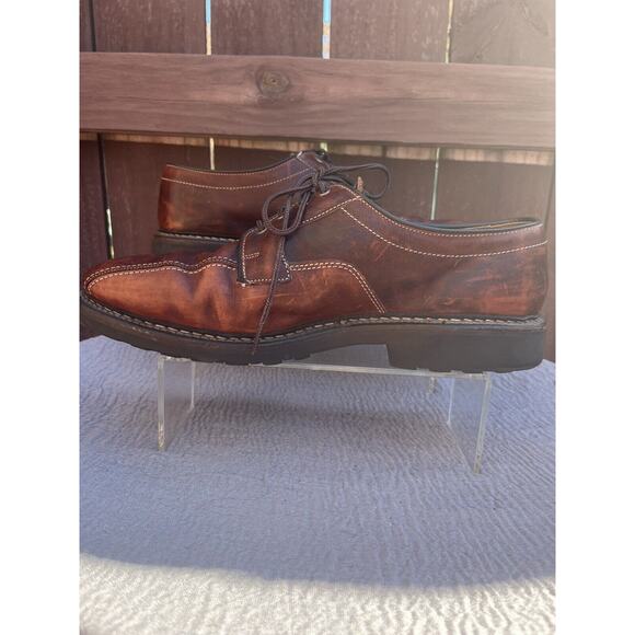 Men\'s Allen Edmonds Mapleton Brown Leather Lace up Loafer Size 10.5D